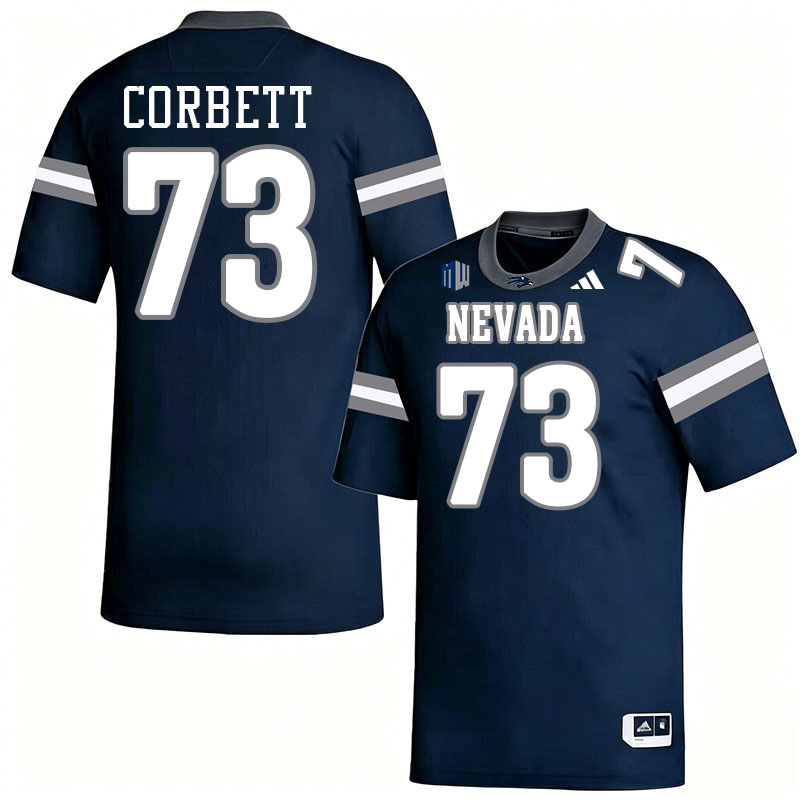 Nevada Wolf Pack #73 Austin Corbett College Football Jerseys,Uniforms-Navy